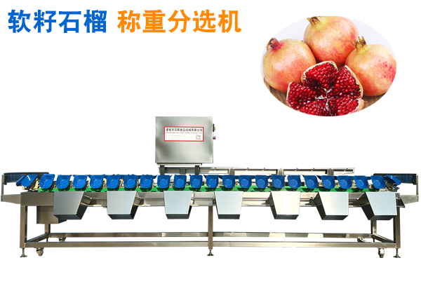 软籽石榴称重分选机 石榴分拣机 大石榴分选机 突尼斯软籽石榴选果机
