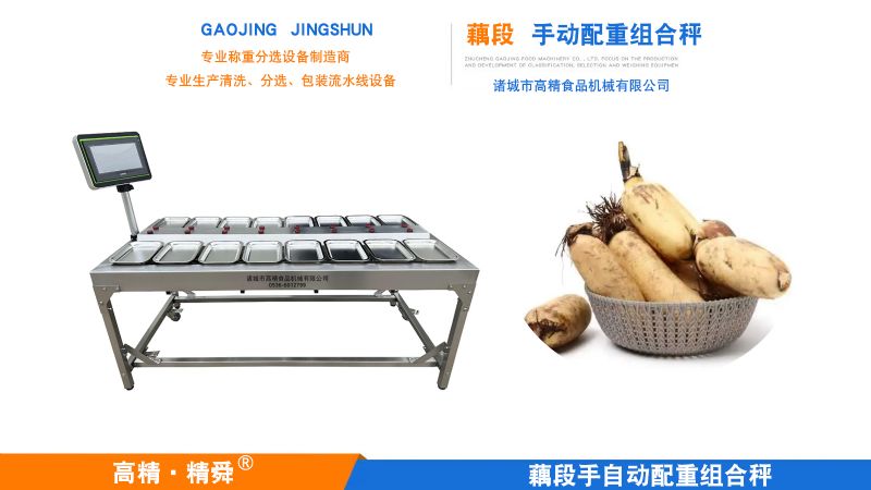 精准配重赋效湖北莲藕产业--手动组合秤引领果蔬电商包装升级